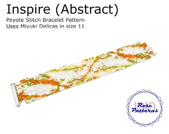 Inspire (Abstrakt) Armband Muster (Miyuki Delicas Size 11 Even Count)