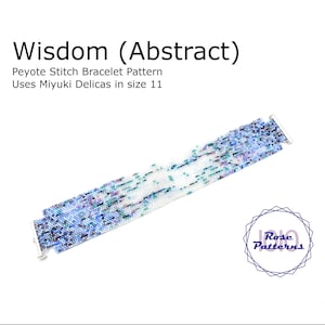 Wisdom (Abstract) Peyote Bracelet Pattern (Miyuki Delicas Size 11 Even Count)