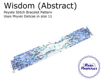 Weisheit (Abstrakt) Peyote Armband Muster (Miyuki Delicas Size 11 Even Count)