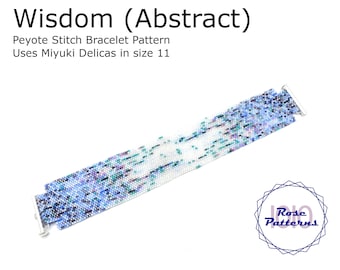 Wisdom (Abstract) Peyote Bracelet Pattern (Miyuki Delicas Size 11 Even Count)