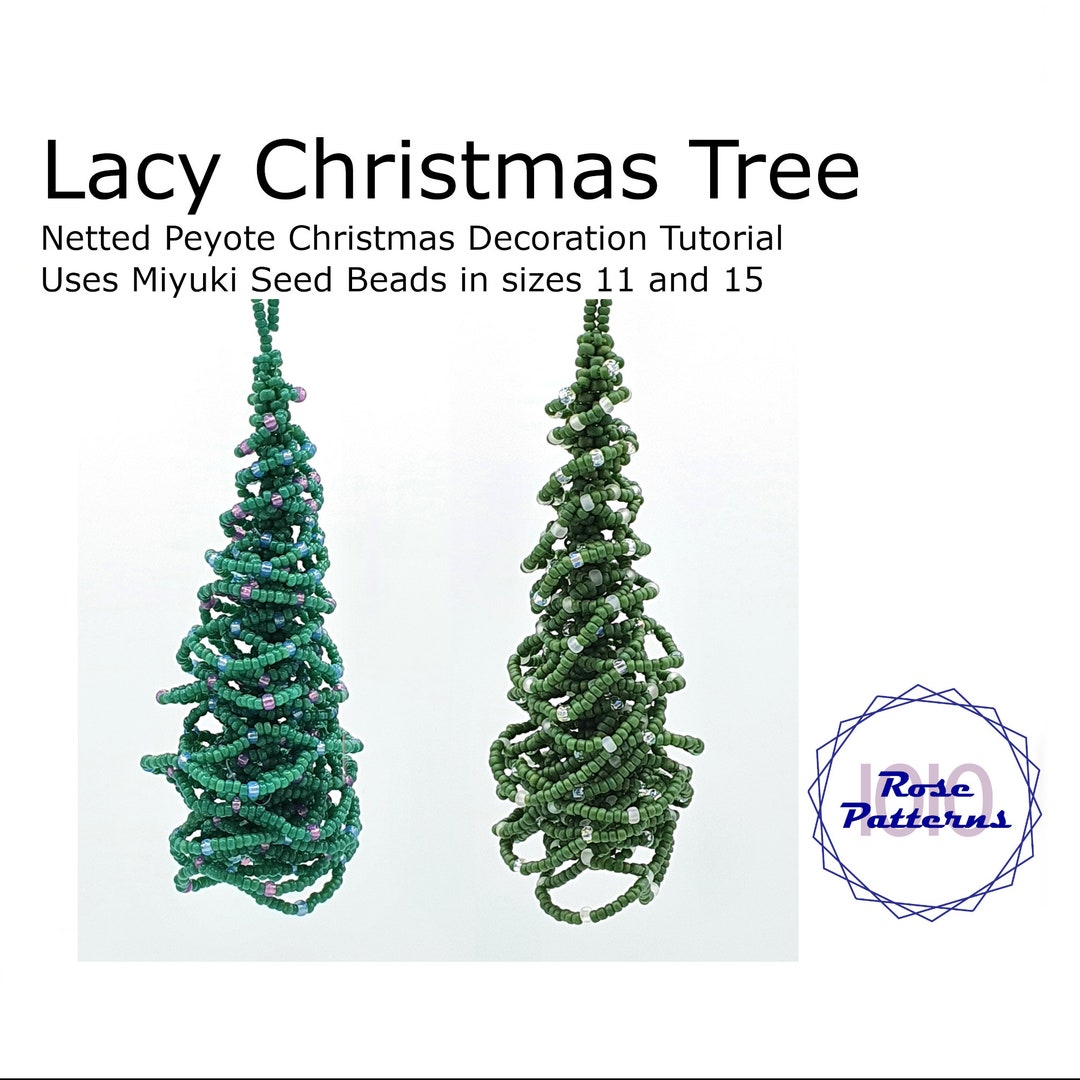 Lacy Christmas Tree Decoration Tutorial miyuki Seed Beads Etsy Australia