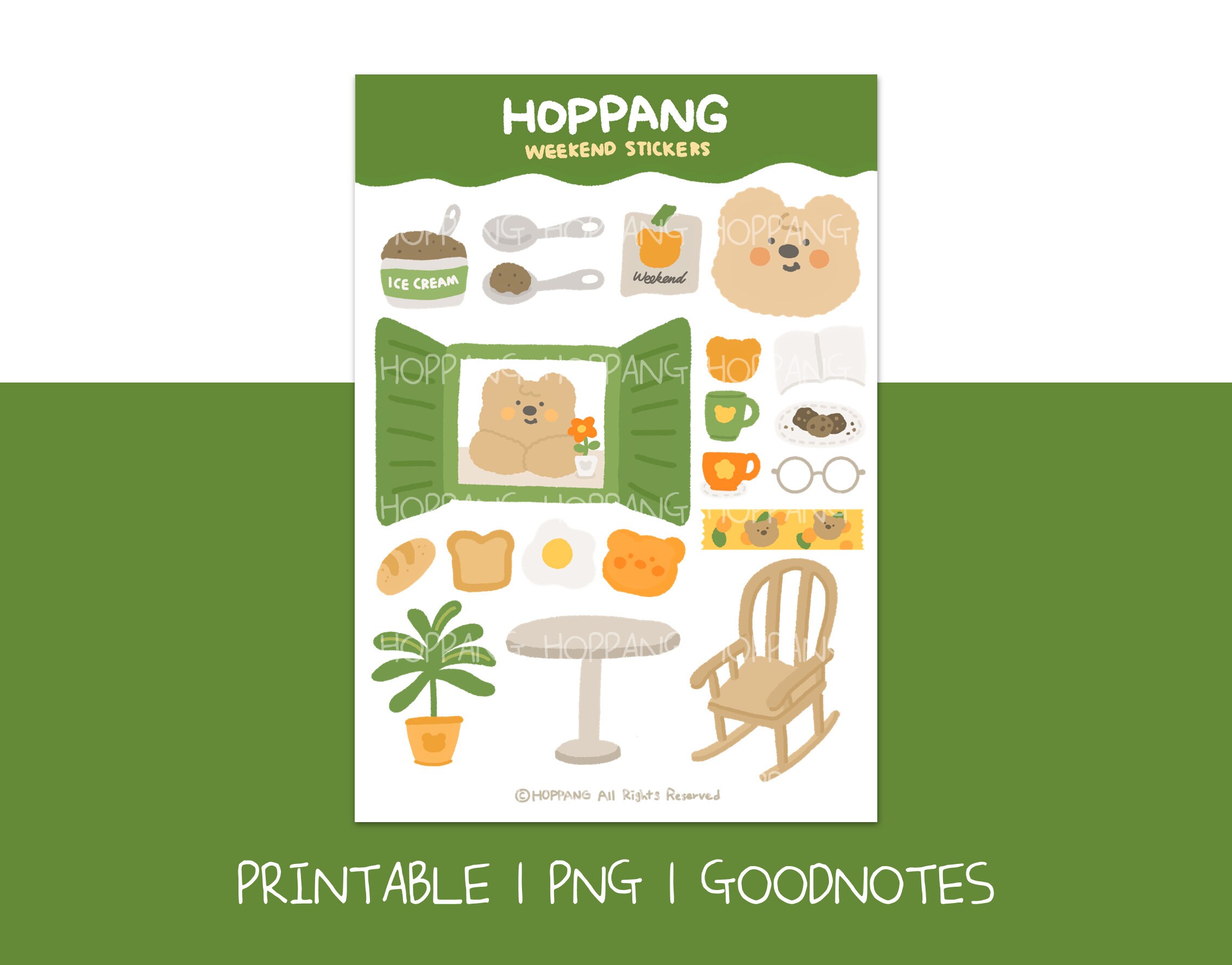 weekend hoppang sticker printable digital stickers png etsy new zealand