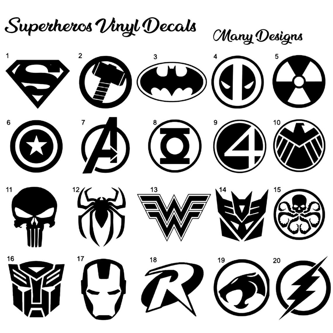 10cm Superhero Stickers Marvel Vinyl Decal Kids Children Etsy UK