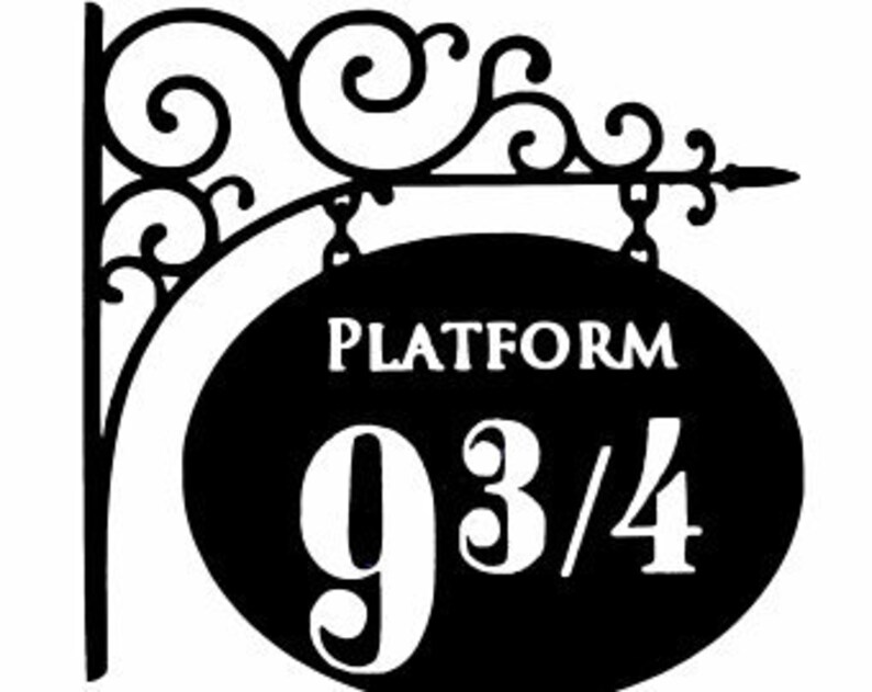 Platform 9 3/4 Harry Potter Cut Vinyl Sticker for Door Mirrors Etsy UK