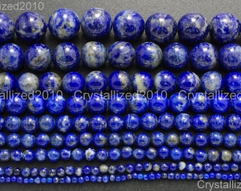 AAA naturalne kamienie szlachetne Lapis Lazuli okrągłe kulki koraliki dystansowe 2mm 3mm 4mm 5mm 6mm 7mm 8mm 10mm 11mm 12mm 15.5"