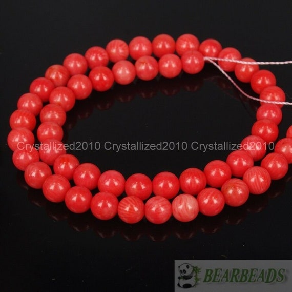 2mm 3mm 4mm 5mm 6mm 7mm 8mm 9mm 10mm Natural Red Coral Round Spacer Beads 15.5