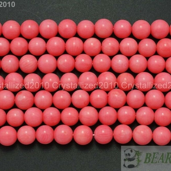 Natürliche Rosa Korallen Edelsteine Glatte Runde Kugel Spacer Perlen 2mm 3mm 4mm 5mm 6mm 7mm 8mm 10mm 15,5" Strang