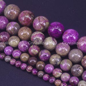Atlantisite Stichtite Gemstone Beads: Round Jewelry Making Strand