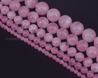 10mm Natural Madagascar Deep Pink Rose Quartz Crystal Round Beads Bracelet E7Y3 