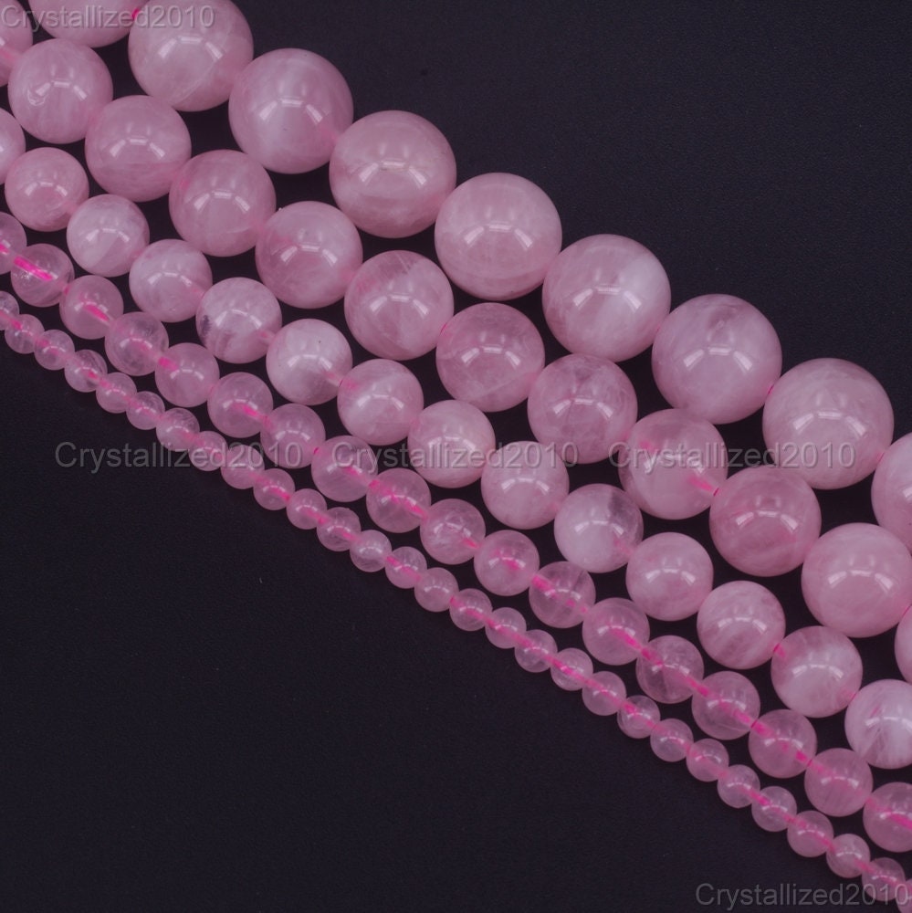 Natural Rose Quartz Gemstone Round Beads 16'' 2mm 3mm 4mm 6mm 8mm 10mm 12mm Natural Rose Quartz Gemstone Round Beads 16'' 2mm 3mm 4mm 6mm 8mm 10mm 12mm
