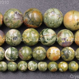 Natural Rhyolite Kambaba Jasper Gemstone Round Ball Spacer Loose Beads 6mm 8mm 10mm 12mm 15.5&quot; Strand