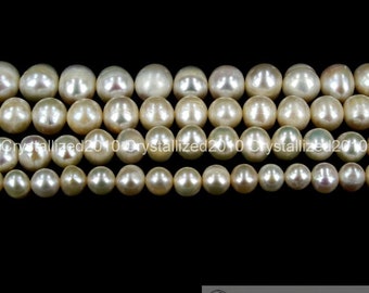 Pietre preziose di perle d'acqua dolce bianche naturali originali AA Perline distanziatrici rotonde con palline di patate 5mm 6mm 7mm 8mm 9mm 10mm 11mm 15.5 "strand