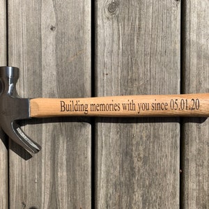 Personalized Hammer Gift: Engraved Wooden Handle, Custom Text