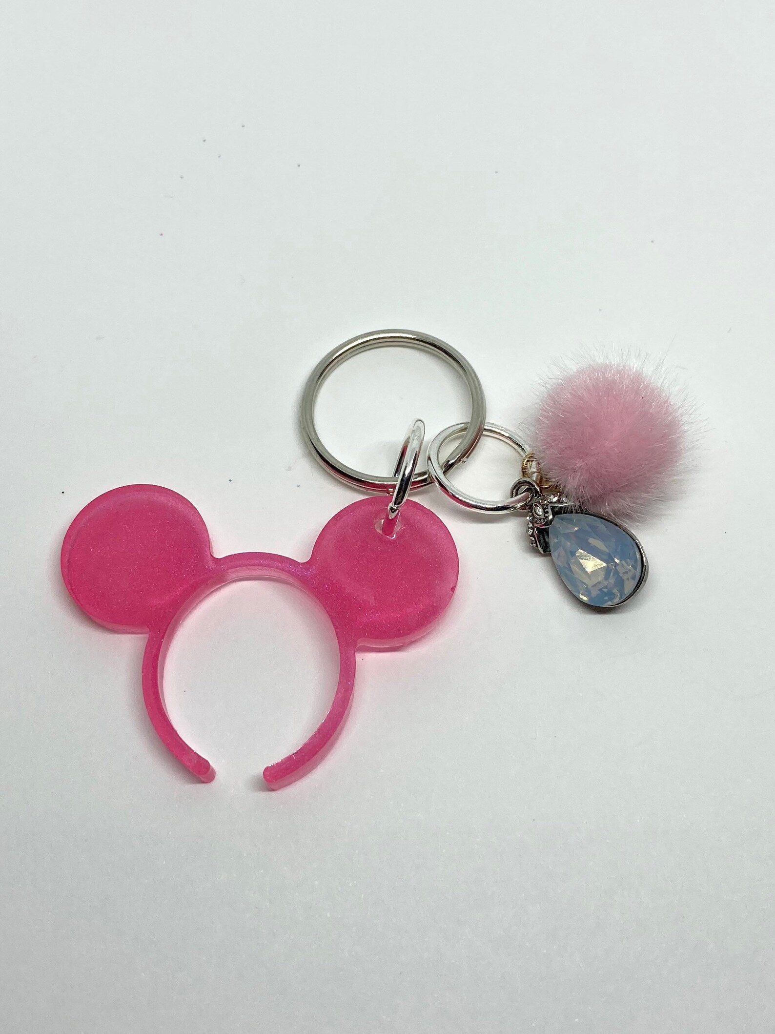 Pink Mickey Ear Keychain Mickey Keychain Disney Mouse Ear Etsy