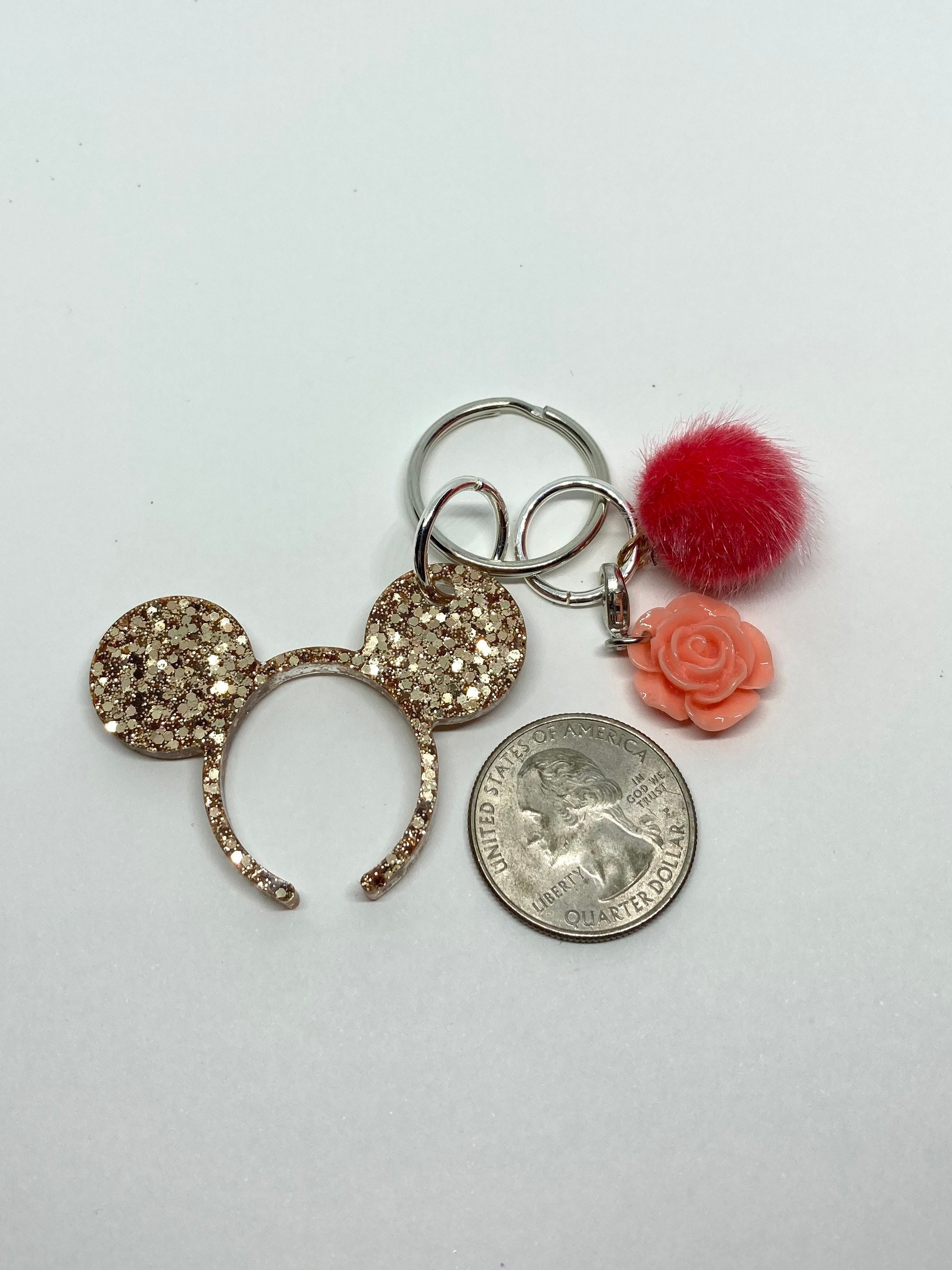 Mickey Mouse Ear Keychain Mickey Mouse Keychain Mouse Ear Etsy