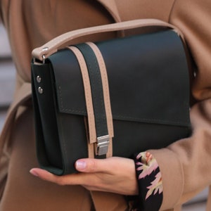 Handmade Small Leather Crossbody Shoulder Bag for Women