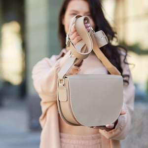 Large Handmade Brown Leather Crossbody Shoulder Bag for Women - Perfect Gift