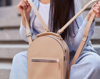 leather backpack, mini backpack, small backpack, backpack women, custom backpack, mini backpack purse, leather backpack purse