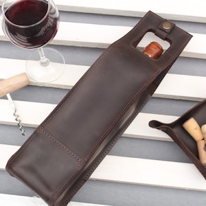 Elegante portavinos de cuero para regalos y celebraciones