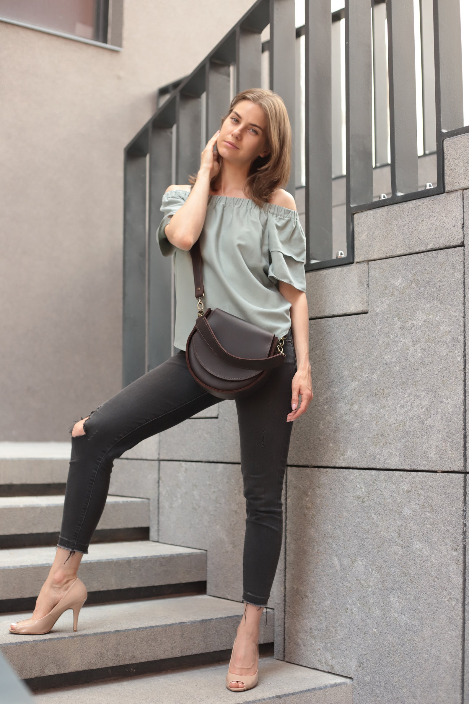 Reflector Saddle Crossbody Bag