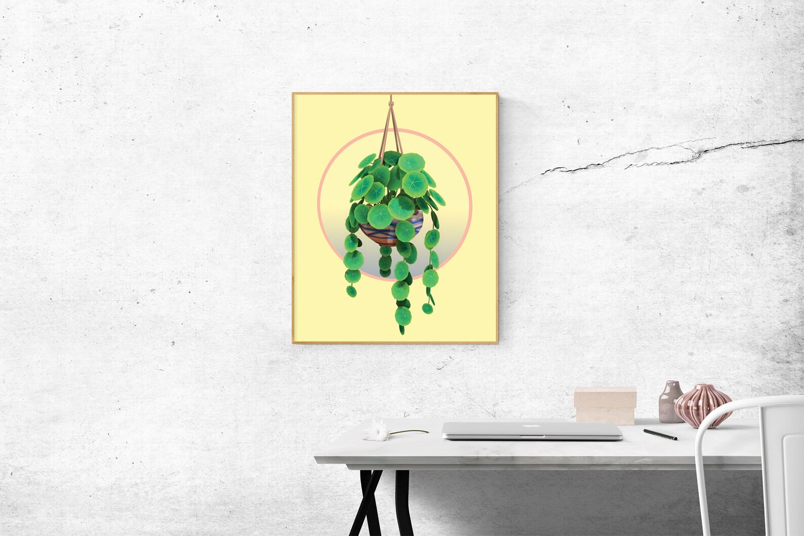 Hanging Plant Print | Leaf Print | Printable Art | Botanical Print | 3D Art Print | Modern ...