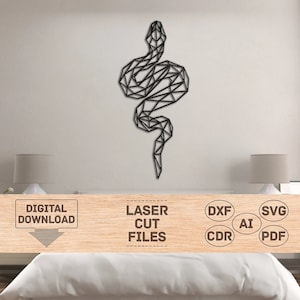 Snake wall art, Snake wall decor, Snake svg, Snake pdf, Snake dxf, Snake cdr, Snake ai