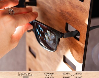 Sunglass organizer wood svg, Glasses stand holder svg , Sunglass display svg , Sunglass holder desk svg, Sunglass holder svg