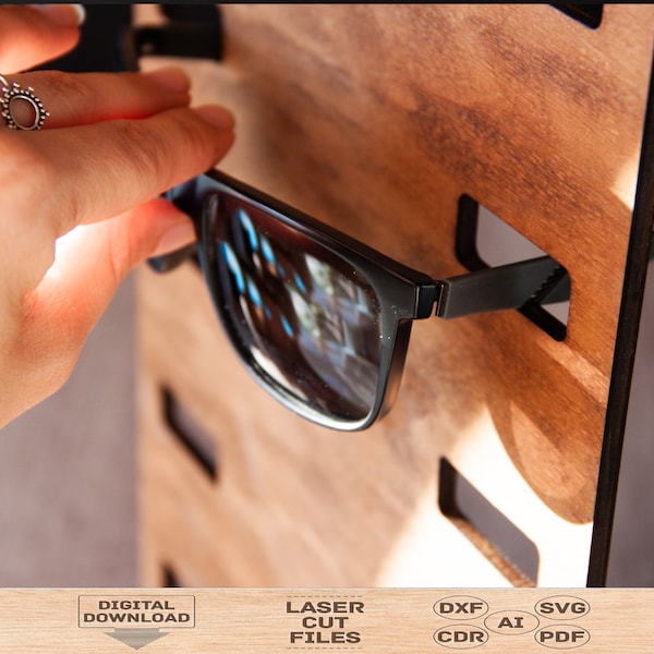 Sunglass organizer wood svg, Glasses stand holder svg , Sunglass display svg , Sunglass holder desk svg, Sunglass holder svg