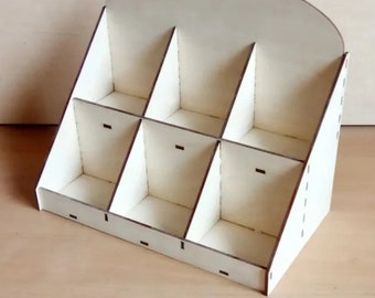 Trade display stand laser cut file, Wood display rack svg laser file, Counter top display svg laser cut file, Wood tier rack laser cut file
