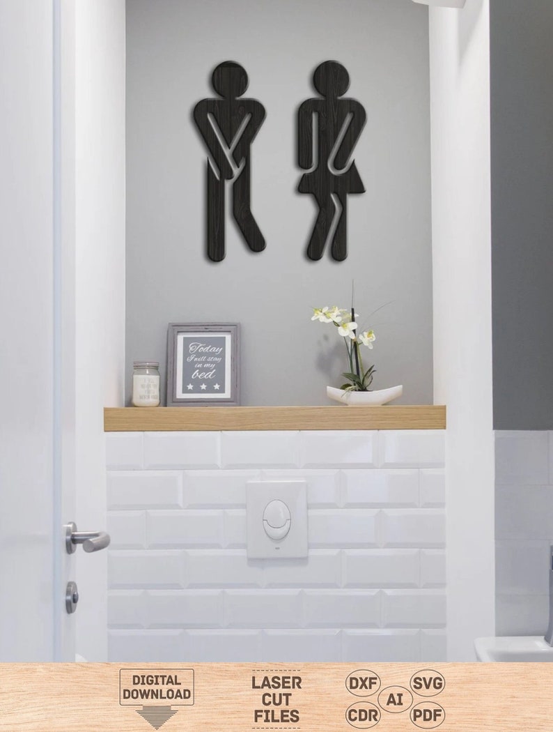 Funny Bathroom Decor Restroom Sign Svg Bathroom Sign Svg Etsy