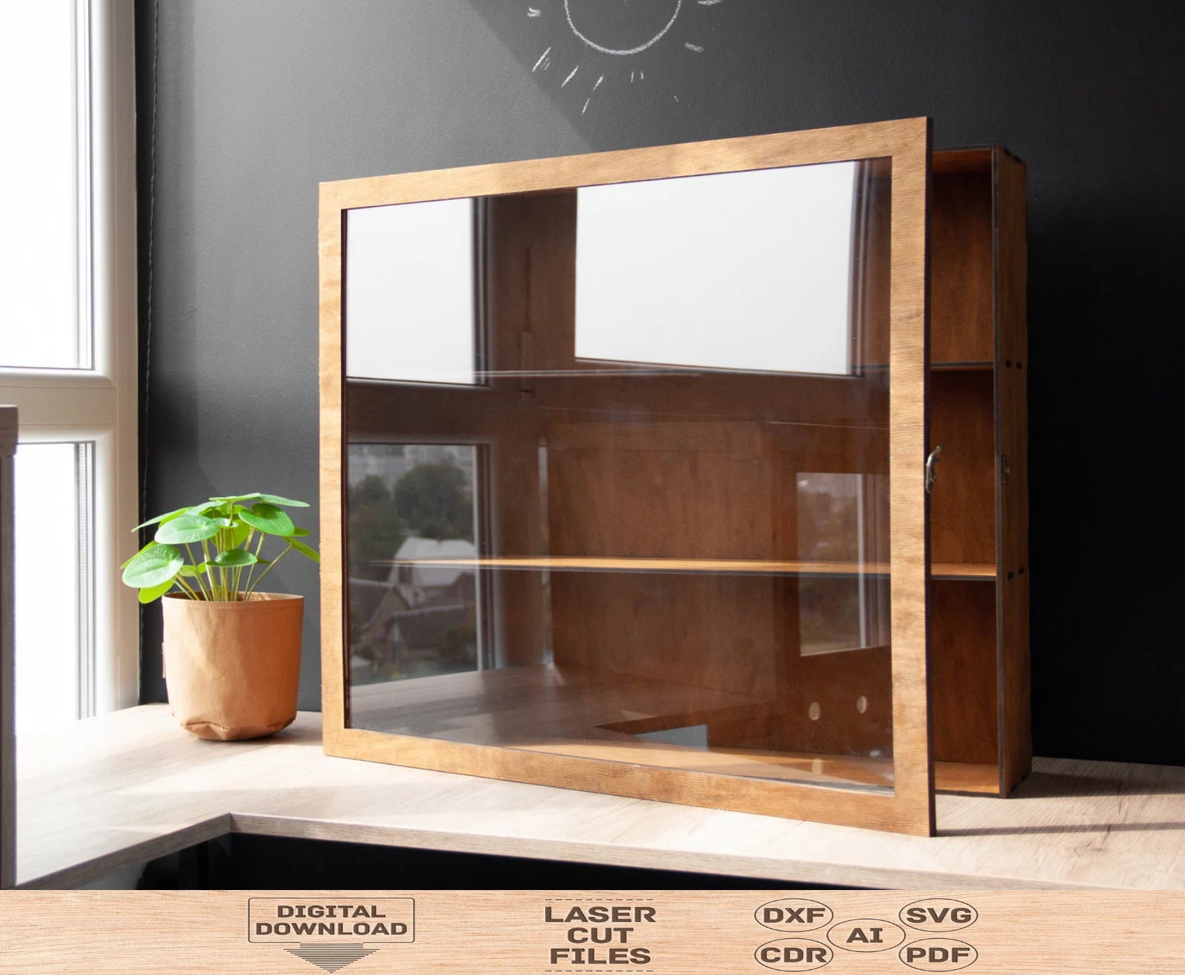 3-Shelf Glass Display Case for Figures and Scale Models - Tokyo