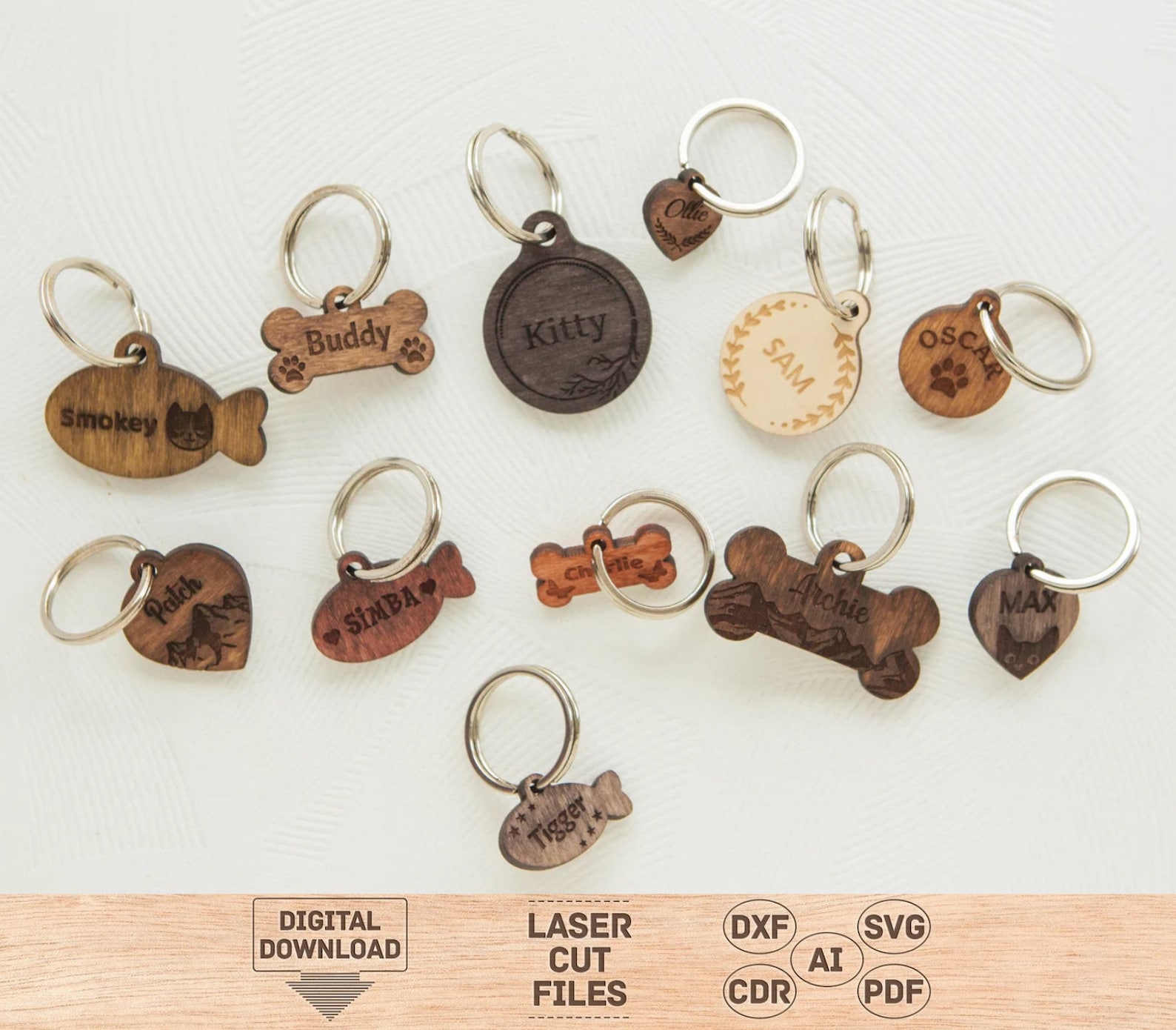 Dog Tags Svg Dog Tags Pdf Dog Tags Dxf Pet Tags Svg Pet Etsy