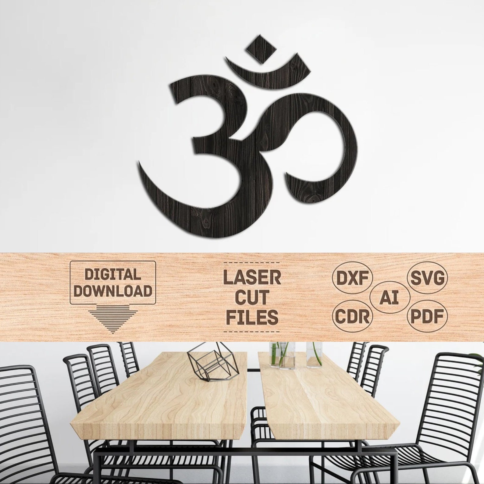 Large Om Svg, Large Om Pdf, Large Om Dxf, Om Svg, Om Pdf, Om Dxf, Om ...