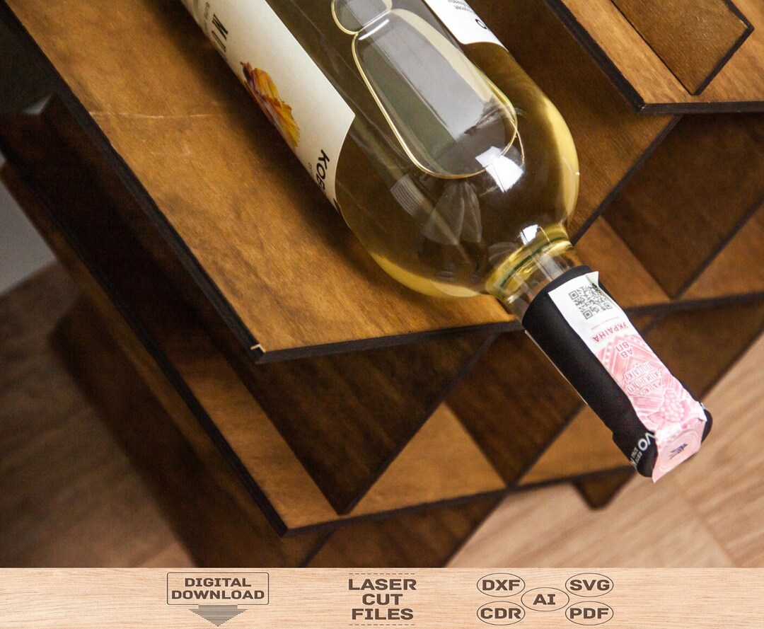 Wine Holder Pattern Wine Bottle Holder Svg Wine Holder Svg Etsy