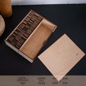 Organizador de tarjetas de béisbol svg, Organizador de tarjetas de béisbol cortado con láser, Patrón organizador de tarjetas de béisbol, Corte láser organizador de tarjetas deportivas