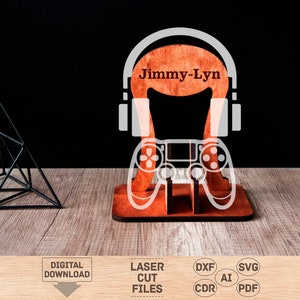 Headphone holder svg, Headphone stand svg, Video game stand svg, Controller stand svg, Ear holder svg, Headphone accessory,Headphone hanger