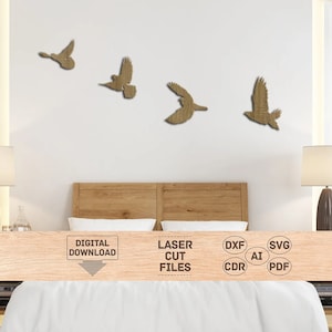 Birds svg, Birds wall art, Birds wall decor, Wood birds wall decor, 4 panel wall art, Birds dxf, Birds pdf, Birds ai, Birds cdr