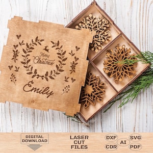 Weihnachten Ornamente SVG,Schneeflocke SVG Schneidedatei,Schneeflocke Laser cut Datei,Holz Weihnachten Ornamente SVG Datei,Weihnachten Ornamente Laser Cut Datei
