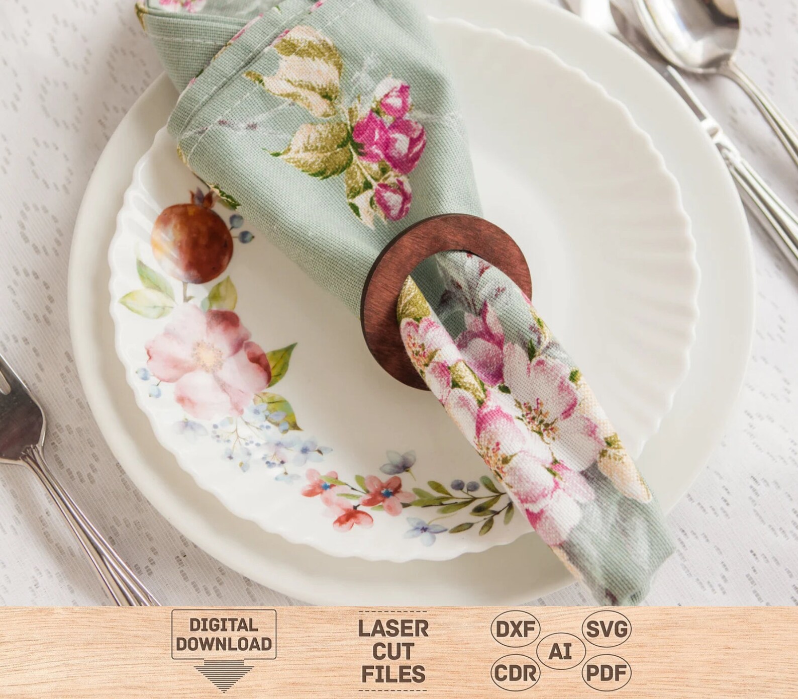 Napkin Ring Holder Svg Napkin Holder Svg Napkin Ring File Etsy