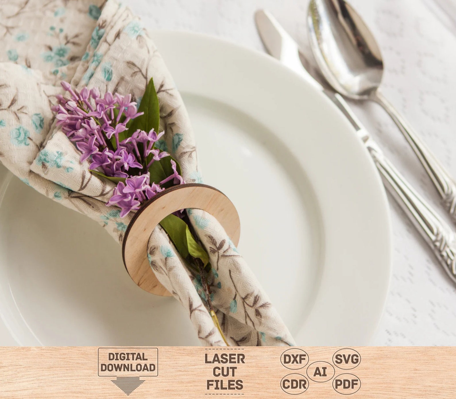 Napkin Ring Holder Svg Napkin Holder Svg Napkin Ring File Etsy