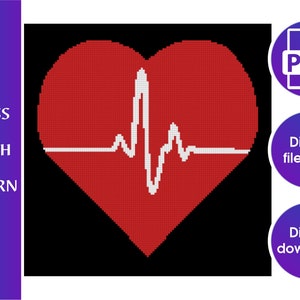 Heart cross stitch pattern,Valentine&#39;s day cross stitch pattern,Heart pattern,Valentine&#39;s day download file