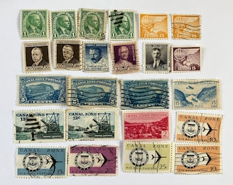 USA Canal Zone 1930s onwards Panama stamps, American Stamps,airmail, Crafts, Stamps, Philately, Art