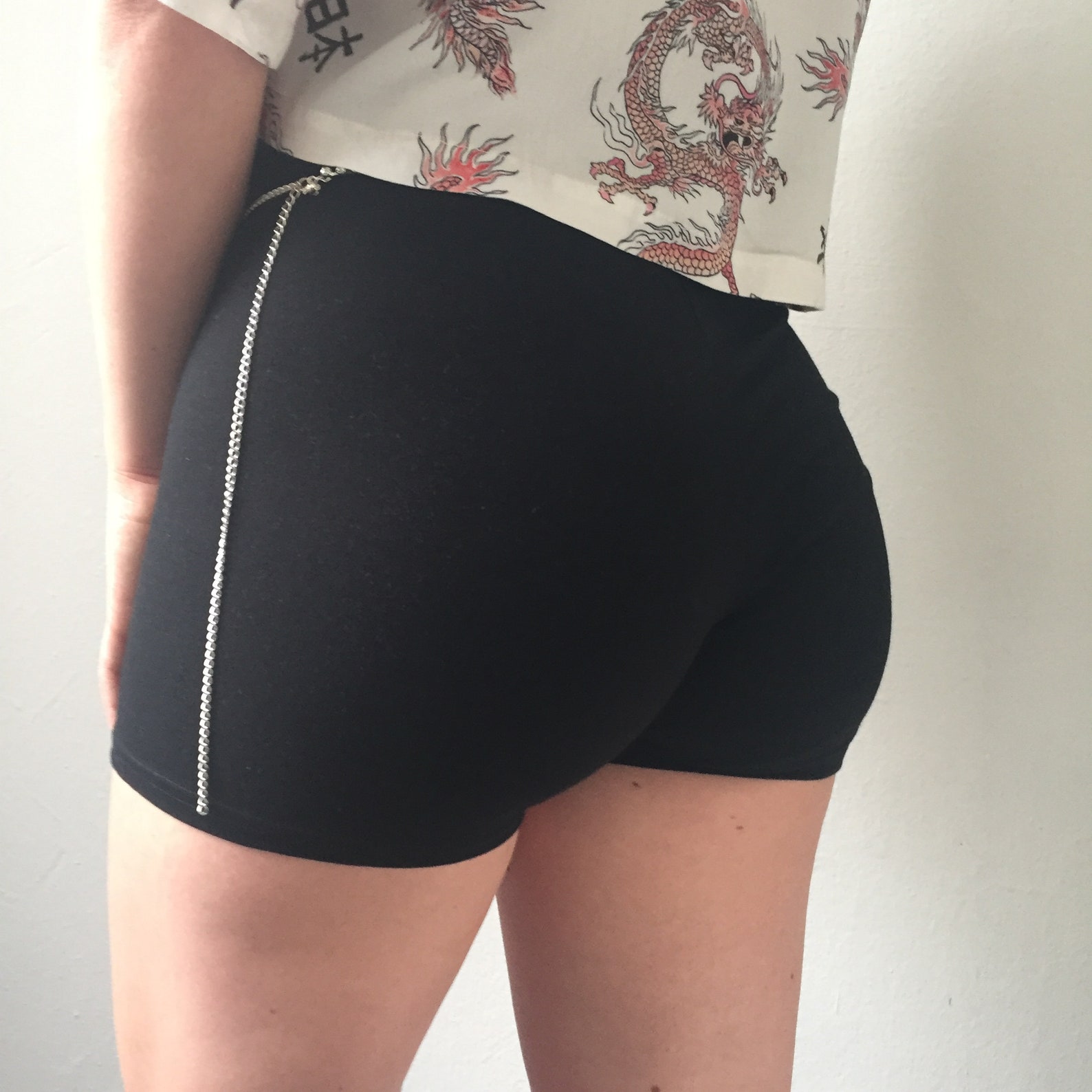 Y2k Cyclist Shorts Blue Flame Cycling Shorts Biking Shorts Etsy