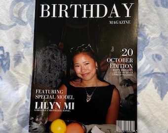 Birthday Magazine Template Canva | Editable Digital Magazine | Custom Layout
