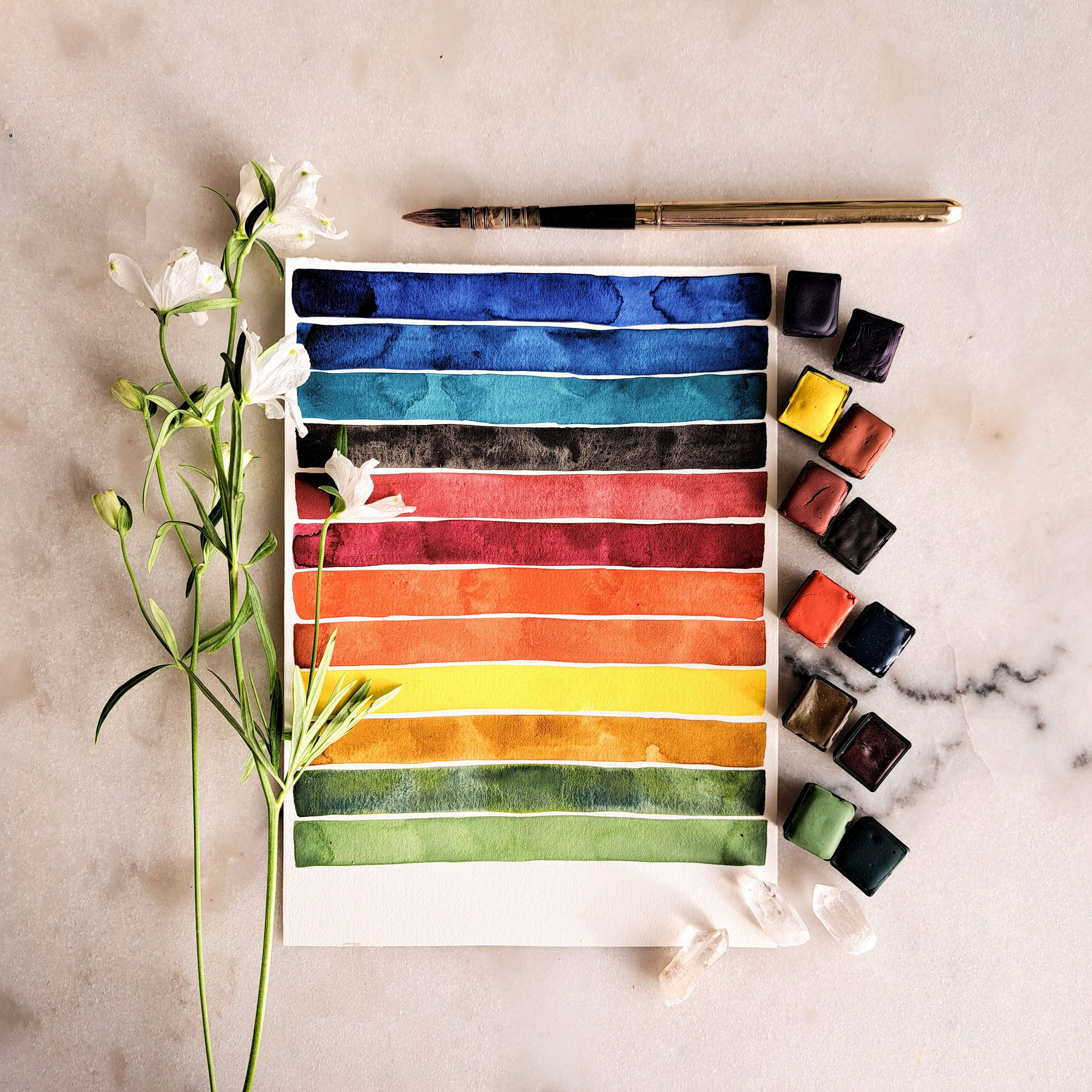 Rainbow Shimmer Watercolor Paint Photograph Art Materials by Imaginarium  Arts Art Print by Imaginarium Arts
