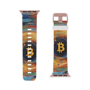 Bitcoin Painting Apple Watch Band Crypto Merch