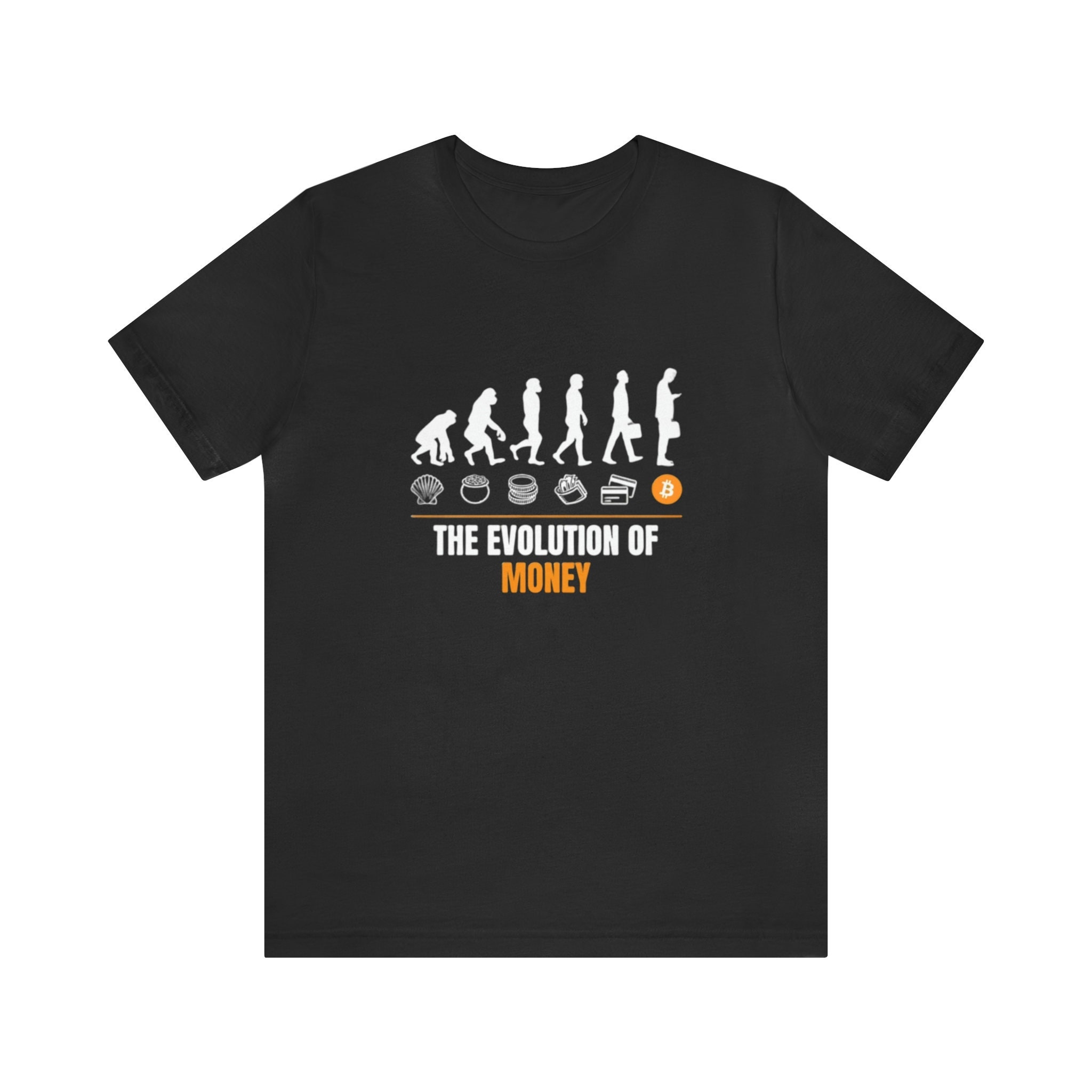 La evolución del dinero Bitcoin Shirt Black - Etsy España