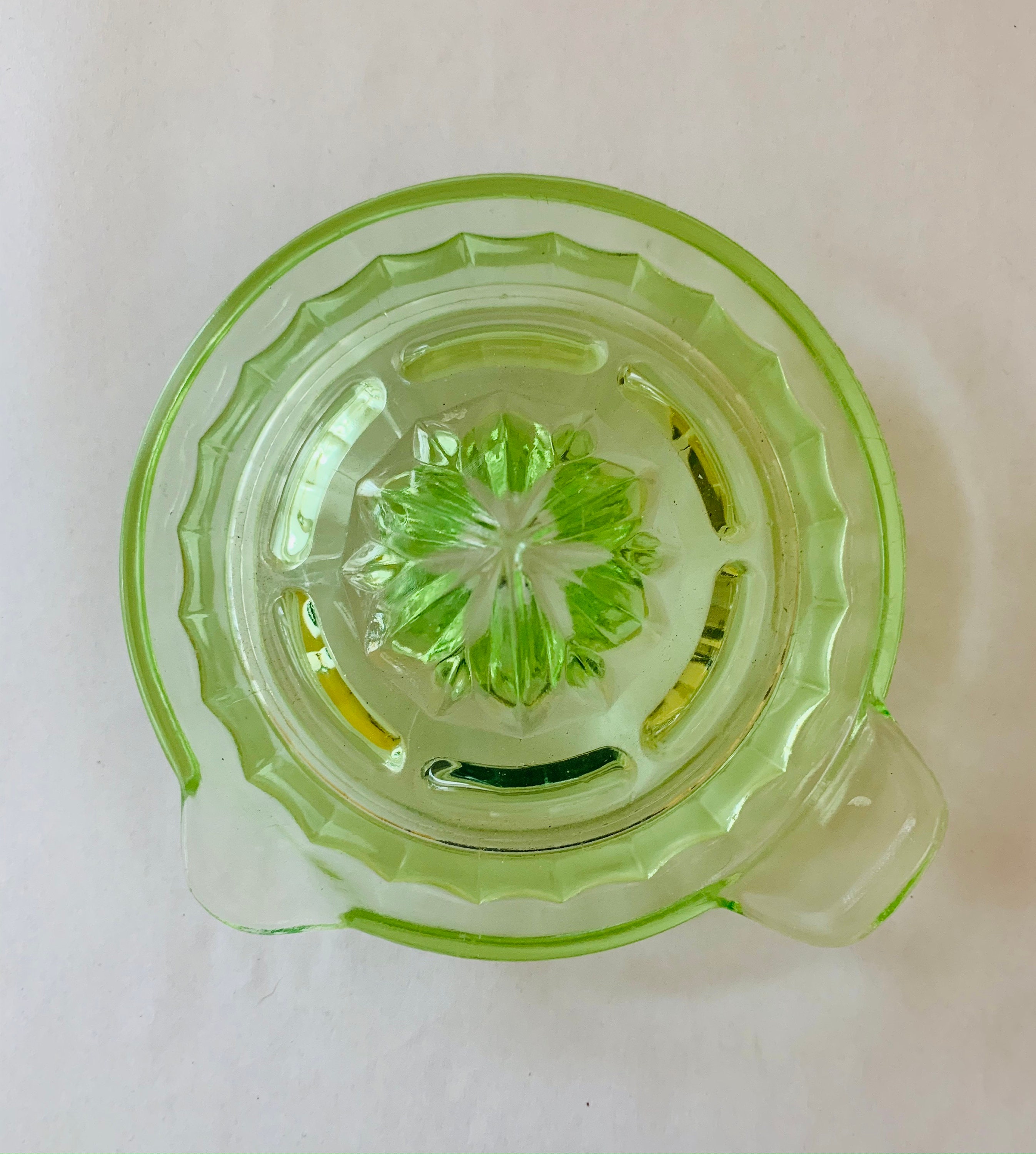 Vaseline Glass Citrus Juicer Etsy
