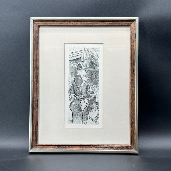 Framed Jacques Villon “Fete Champetre” Etching Print / Jacques Villon Print Stamped by Collector’s Guild / TheShopsInUptown #DMT