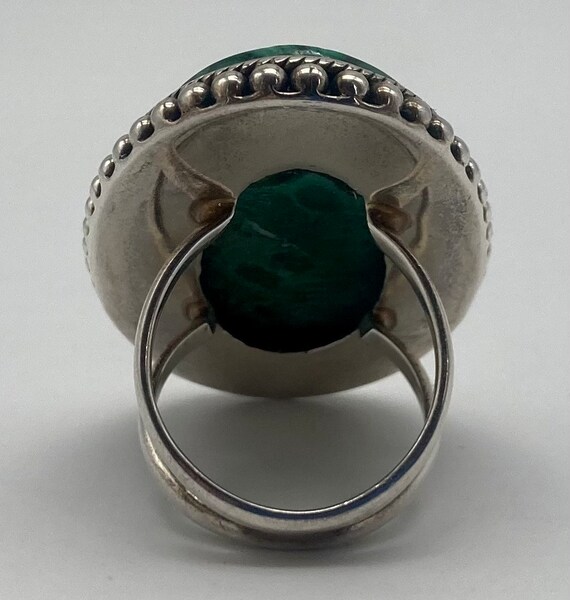 Huge Sterling Silver Ring With Large Gorgeous Ova… - image 6